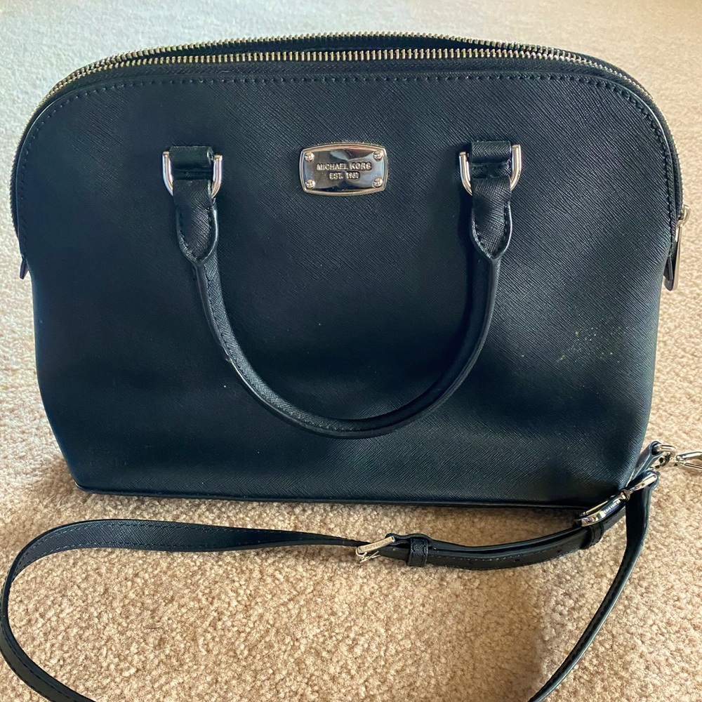 Everyday black crossbody / satchel Michael Kors handbag.